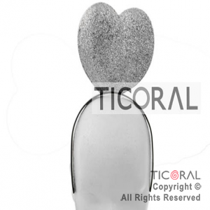 VINCHA CORAZON PLATA GLITTER 79217/G x 1